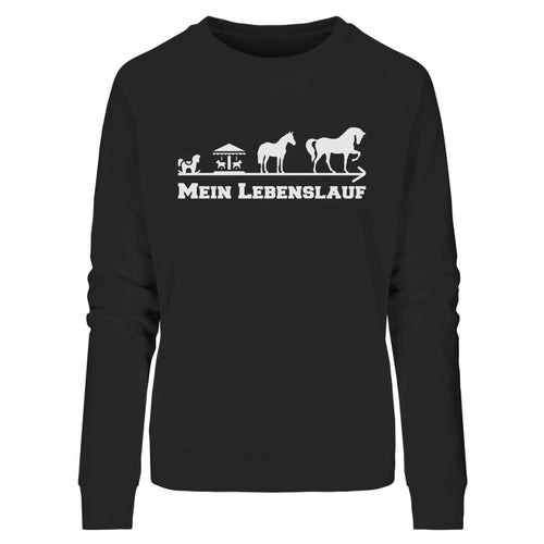 Dein Lebenslauf als Dressurreiter - Premium Sweatshirt - Schwarz / S - Hoodies & Sweatshirts