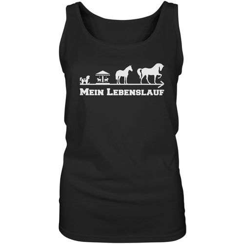 Dein Lebenslauf als Dressurreiter - Premium Tank-Top - Schwarz / S - Tank-Tops