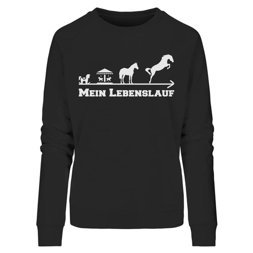 Dein Lebenslauf als Springreiter - Premium Sweatshirt - Schwarz / S - Hoodies & Sweatshirts