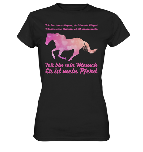 Das Pferd Mensch Gespann - Premium T-Shirt